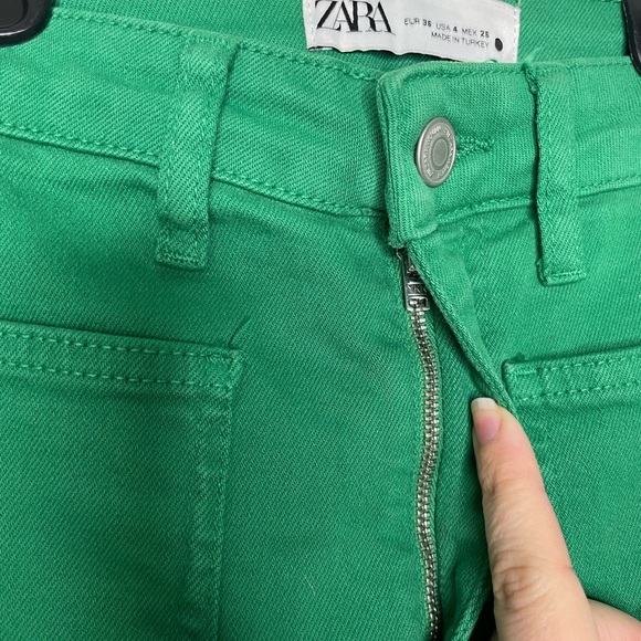 Zara kelly green high waisted pocket jeans - Picture 5 of 7